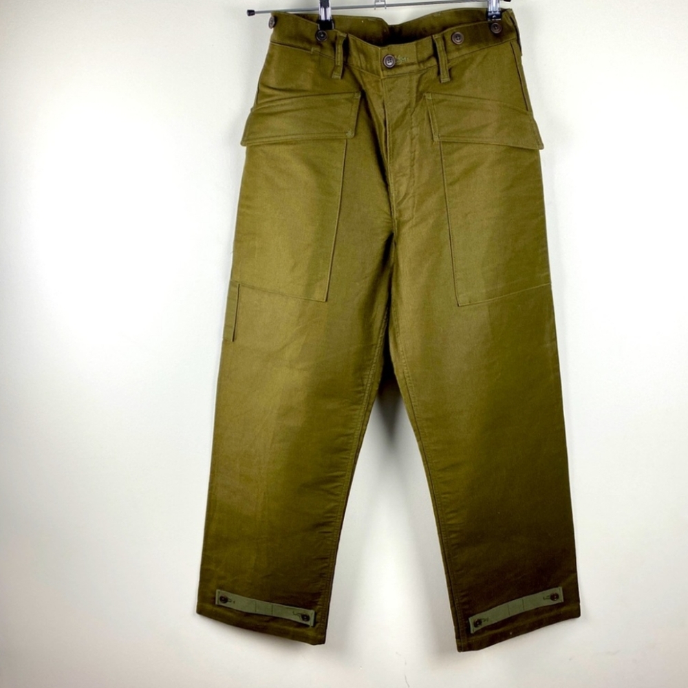 Nigel Cabourn Green Cargo Pants Cinch Heavy Weight Men's Size 32